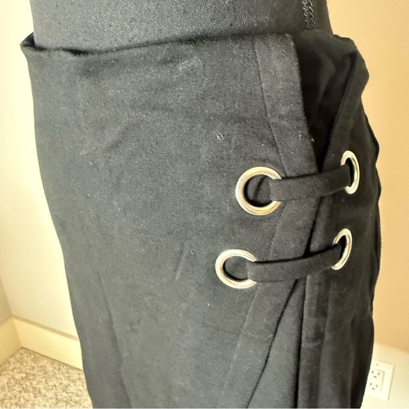 KATIES Black Plus Size Jersey Knit Skirt Metal Grommet Details Size 2XL - Picture 3 of 11